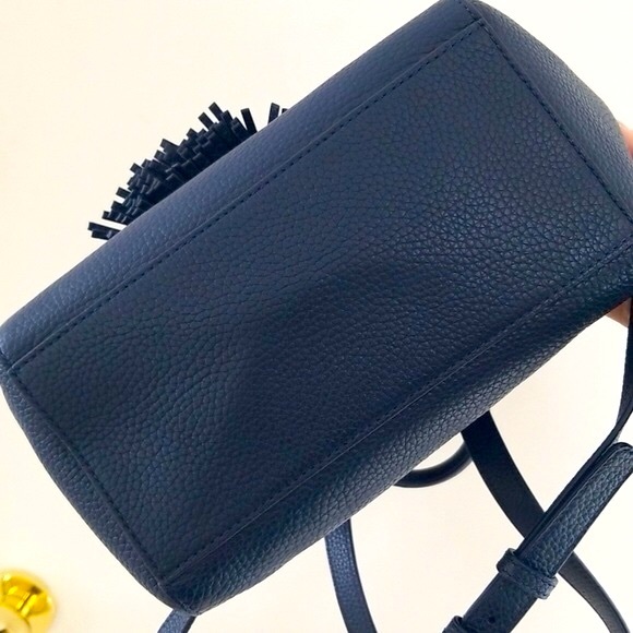 Tory Burch Navy Thea Drawstring Tassa Backpack - Picture 5 of 8